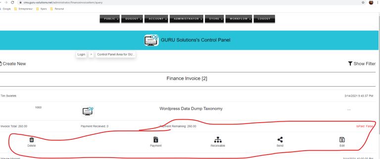 Sub Item Added to Query Page