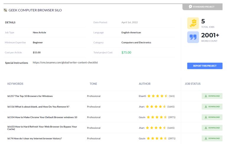 HireWriter Vendor Standard Operating Procedure (SOP)