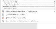 MS Word:How to Create and Manage a Table of Contents in Microsoft Word