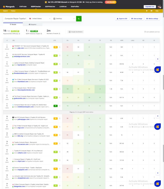 Create a Report for GC Search Results